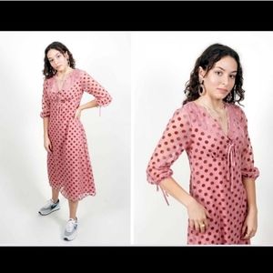Saint Geraldine pink polka dot dress